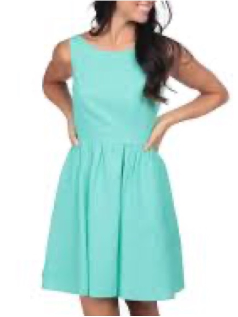 Lauren James Mint Green Seersucker Fit-and-Flare Dress POCKETS